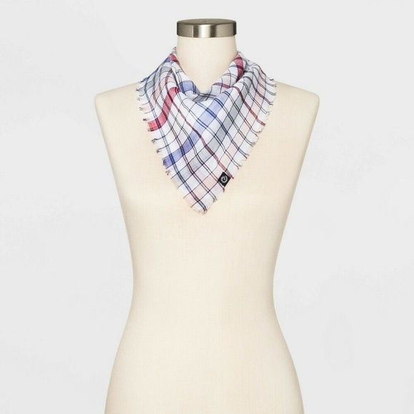 Universal Thread Accessories - Universal Thread plaid woven scarf red, white,blue